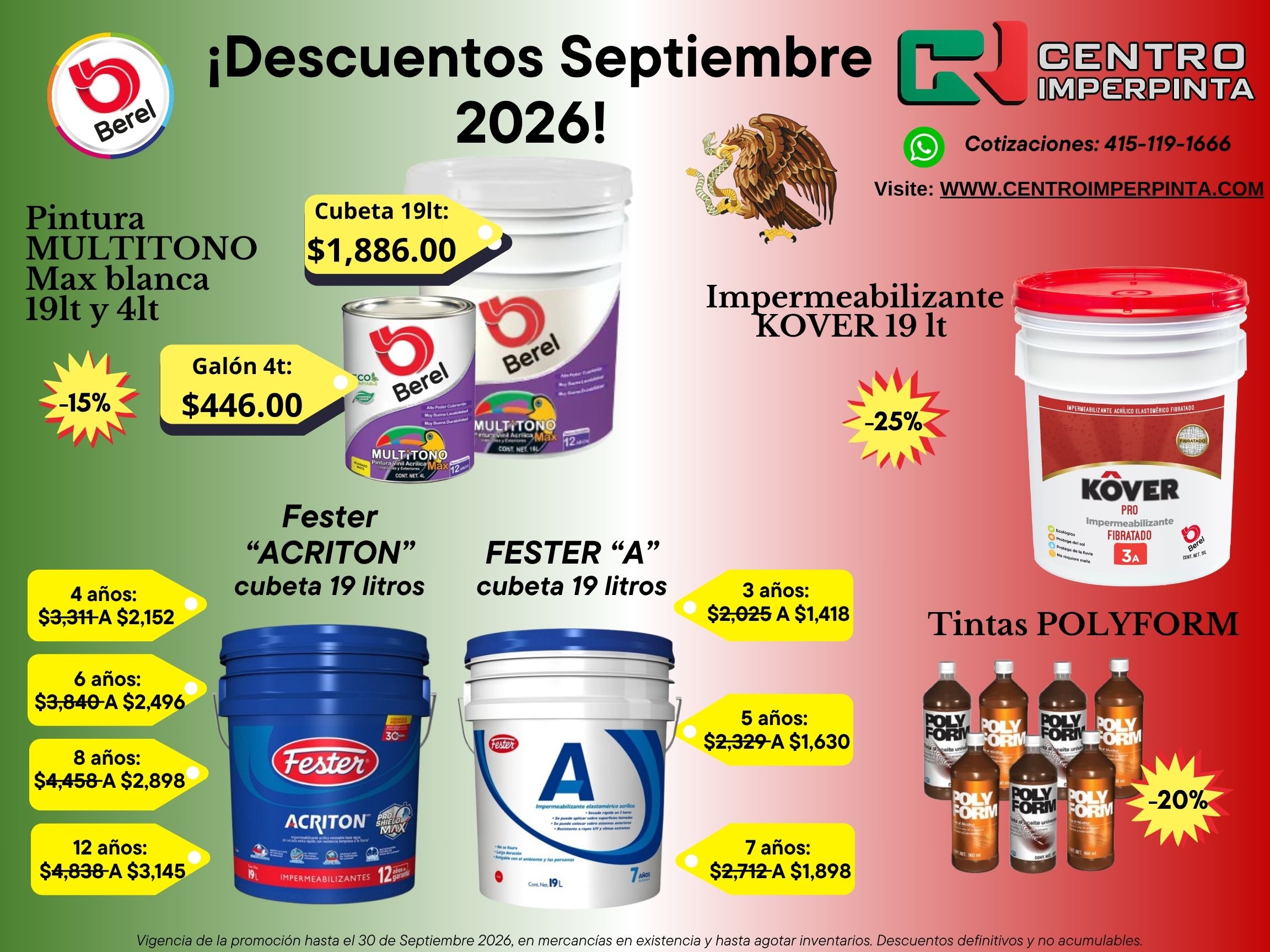 Increíbles descuentos de SEPTIEMBRE!!!