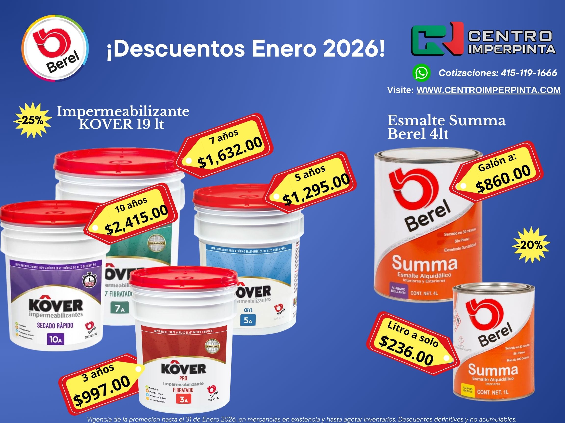Descuentos y promociones de Enero