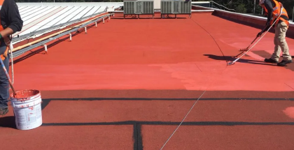 Professional application of waterproofing and asphalt roll